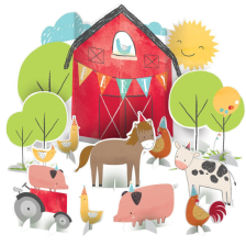 Table Decoration Kit Barnyard Birthday